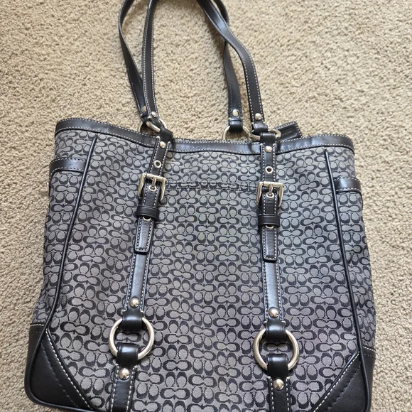 Stylish Black and Gray Tote Bag - Picture 1 of 7